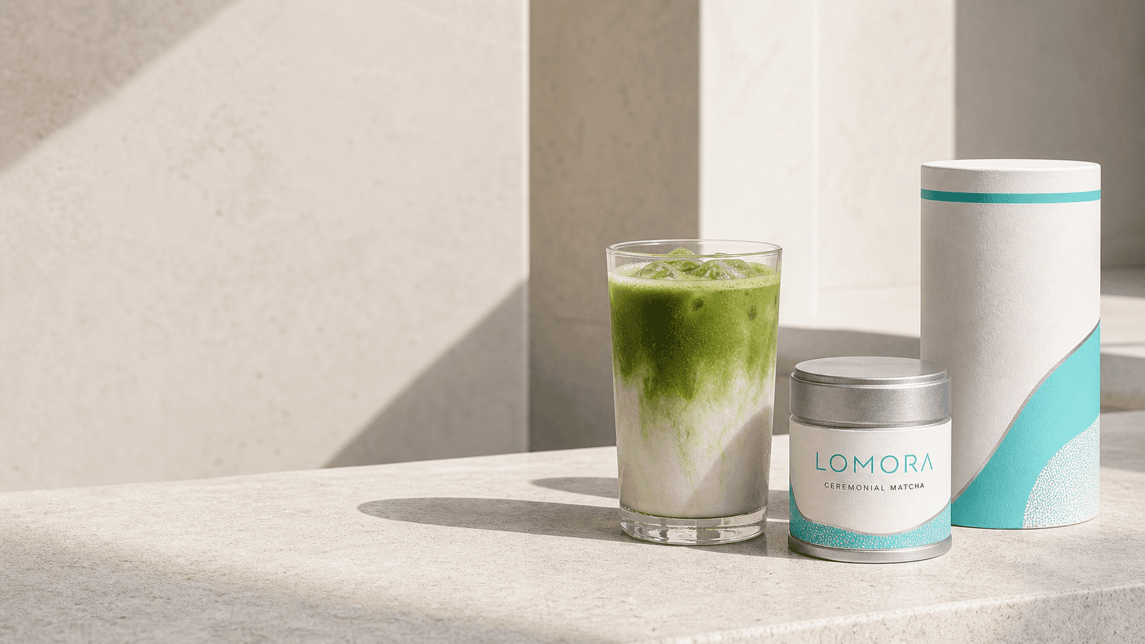 LOMORA Ceremonial Matcha und Iced Matcha Latte