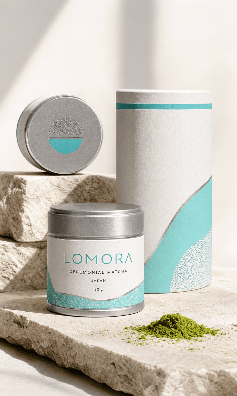 LOMORA Ceremonial Matcha Verpackungskonzept
